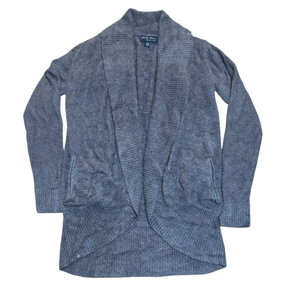Barefoot Dreams Cozychic Lite Circle Cardigan Soft Plush Women’s Size XS/S Gray